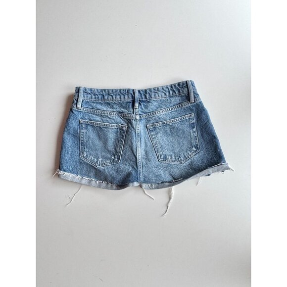 FRAME Le Grand Garcon Montgrove Rips Mid Rise Distressed Denim Shorts, Size 25 - Picture 8 of 14